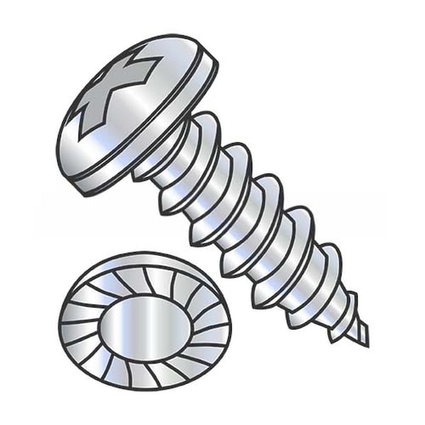 Usa Industrials Self-Drilling Screw, #8-18 x 1", Zinc Plated Steel Pan Head Phillips Drive BULK-SCRW-16178 - main